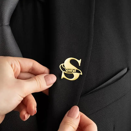 Wear Your Name with Pride – 22K Gold-Plated Name Brooch