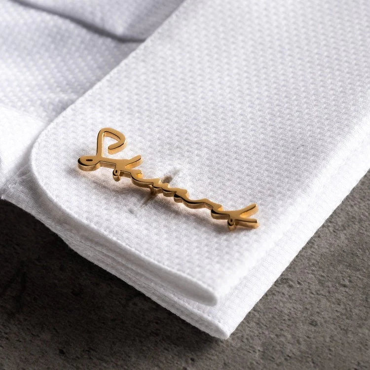 Signature font Customised Name Cufflinks