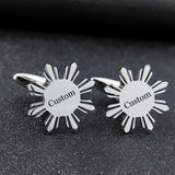 Crafted Elegance: Cufflink & Brooch Set with 22K Shine