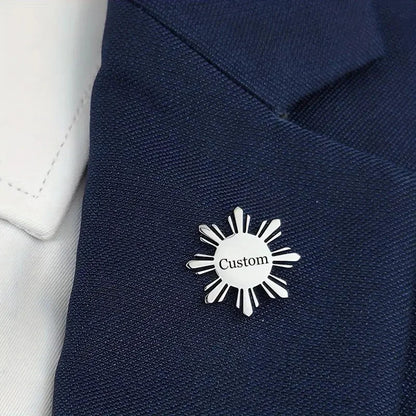 Crafted Elegance: Cufflink & Brooch Set with 22K Shine