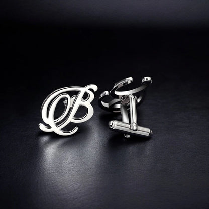Single Initial, Infinite Style – 22K Gold-Plated Cufflinks