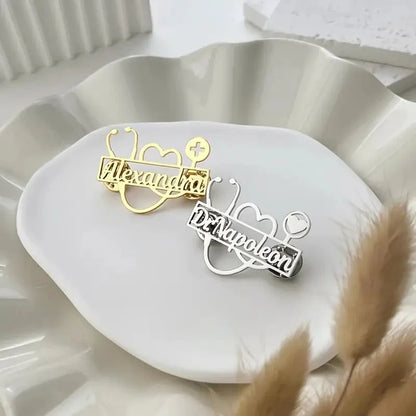 Wear Your Passion – Custom 22-Carat Gold Stethoscope Brooch
