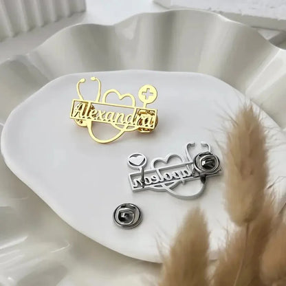 Wear Your Passion – Custom 22-Carat Gold Stethoscope Brooch