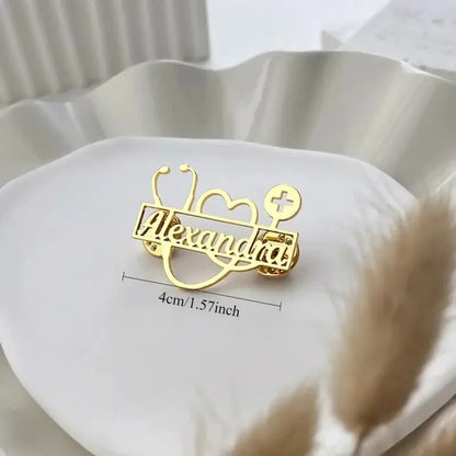 Wear Your Passion – Custom 22-Carat Gold Stethoscope Brooch