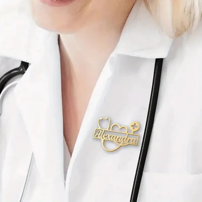 Wear Your Passion – Custom 22-Carat Gold Stethoscope Brooch