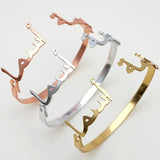 Personalised Arabic Two Names Bangle