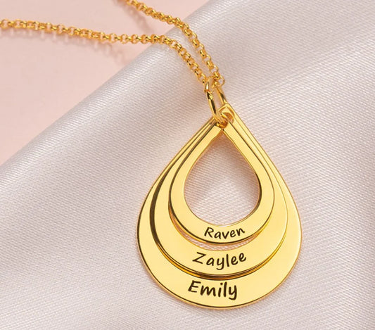 Drop Of Love Necklace with Names