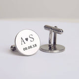 Engraved Name With Small Heart Cufflinks