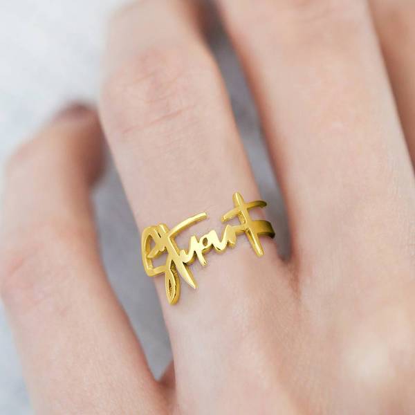 Signature Style Name Ring – Locket Garage