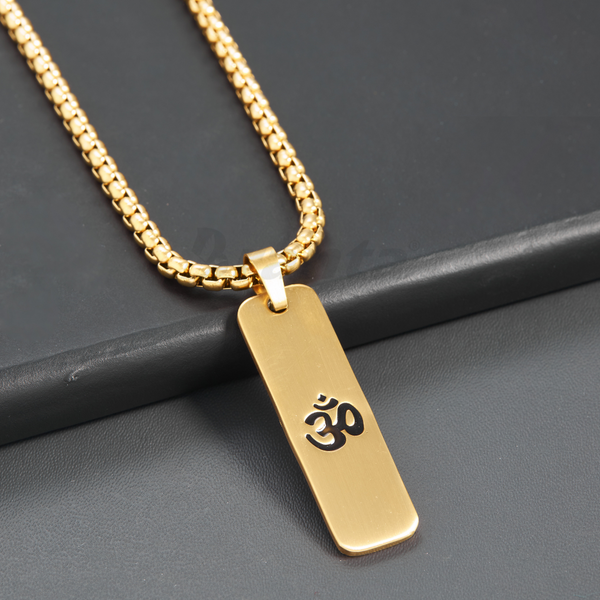 Om Matte Finish Necklace For Men