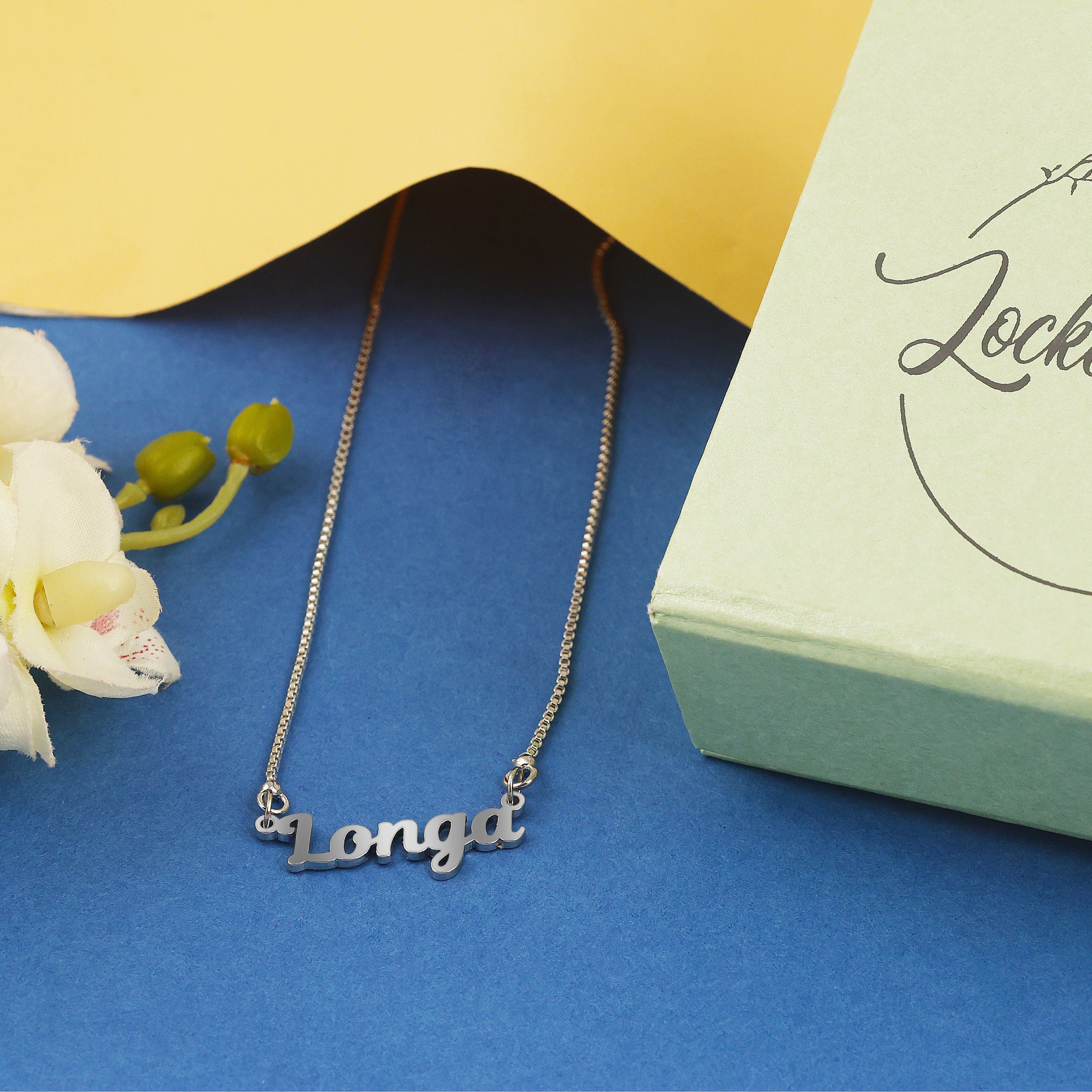 Simple Silver Plated Personalised Necklace