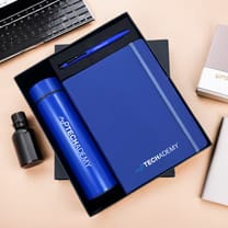 Premium 3-Piece Executive Gift Set – Notebook & Stainless Steel Vacuum Flask with Luxury Gift Box (Red)