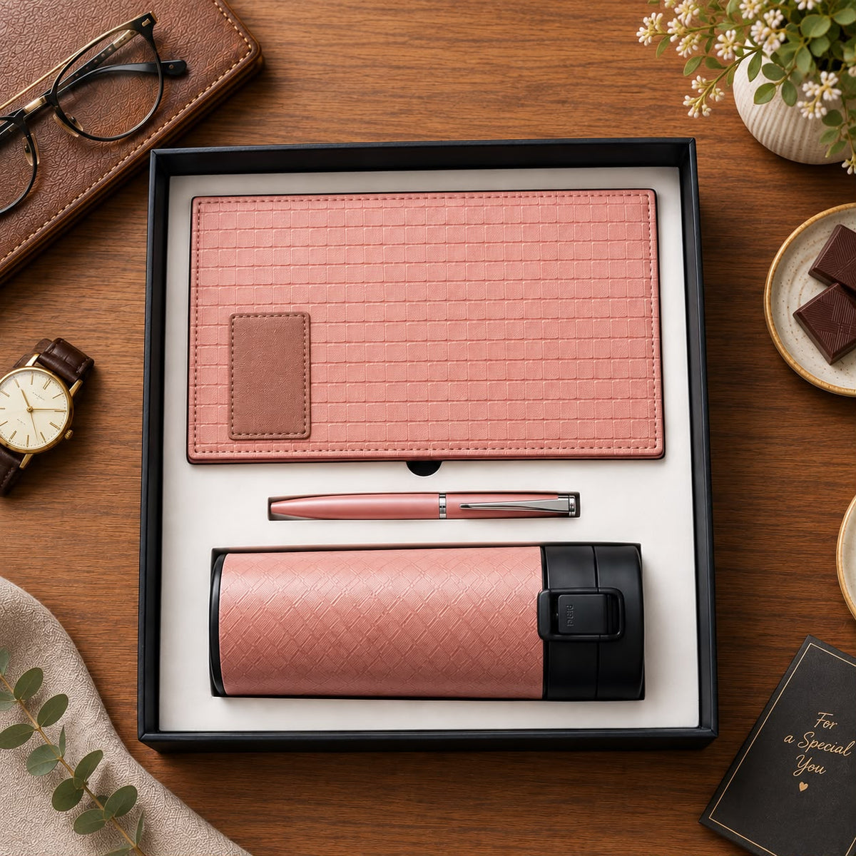 Premium customised 3-in-1 Executive Corporate Gift Combo Set