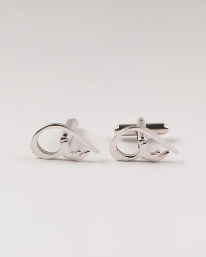 The Emir Crest: Custom Arabic Initial Cufflinks in 22K Gold & 925 Silver Plating