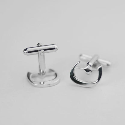 The Emir Crest: Custom Arabic Initial Cufflinks in 22K Gold & 925 Silver Plating