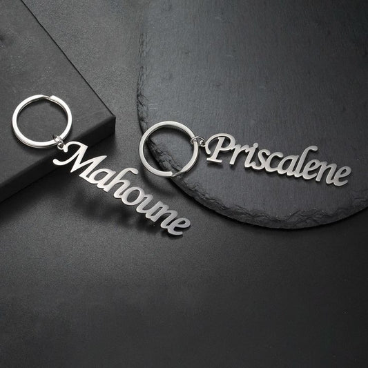 The Signature Keyring: Custom Name Keychain in 22K Gold & 925 Silver Plating