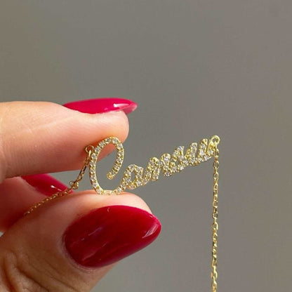 Exclusive Diamond Studded Name Necklace – Only at Locket Garage | 12 Days Crafting