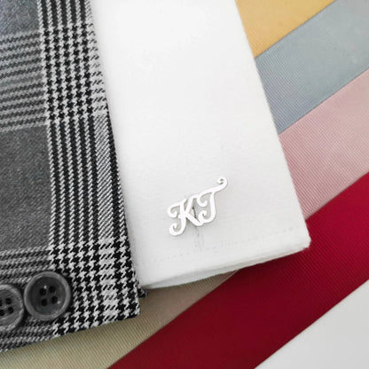 Personalized Prestige: Custom Initial Cufflinks in 22K Gold