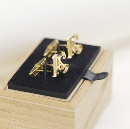 Customised Double Initials Square Cufflinks