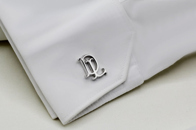 Customised Double Initials Square Cufflinks