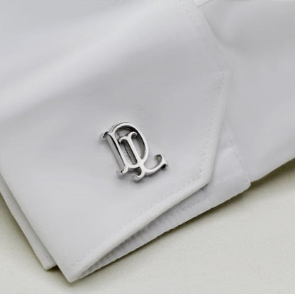 Customised Double Initials Square Cufflinks