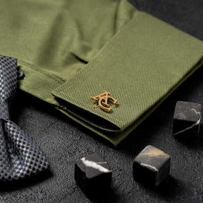 Customised Double Initials Square Cufflinks