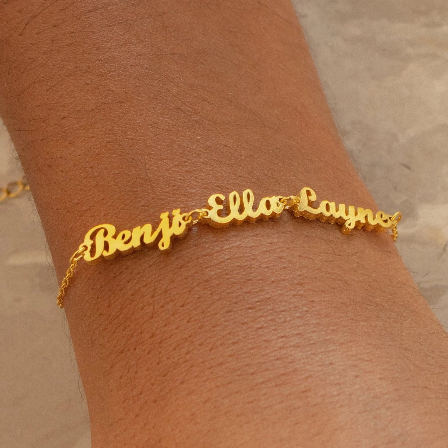 22k Multiple Name Bracelet