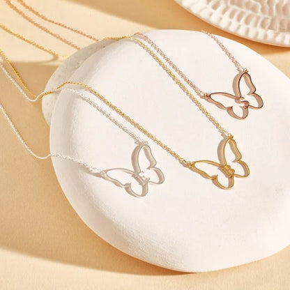 Alphabet Butterfly with Personalised Name Necklace