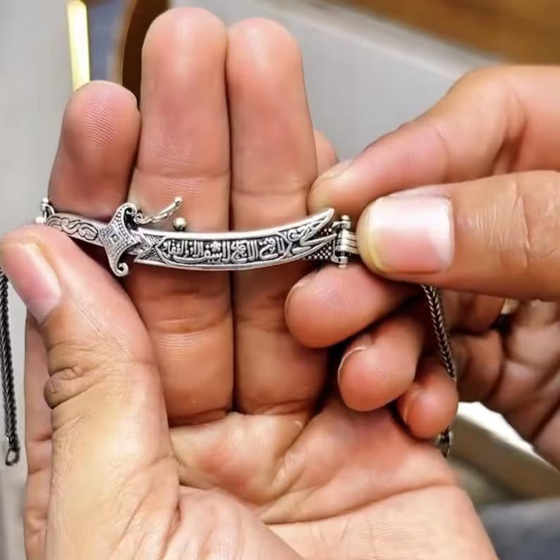 Premium Openable Zulfikar Bracelet – 925 silver plated  & 22 Carat Gold Plated