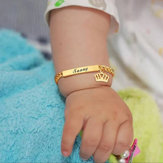 Name Bracelets For Kids Hanging Crown 3-18 months