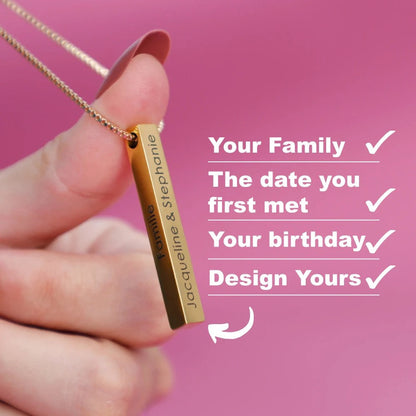 22carat Gold Plated Memory Bar Necklace