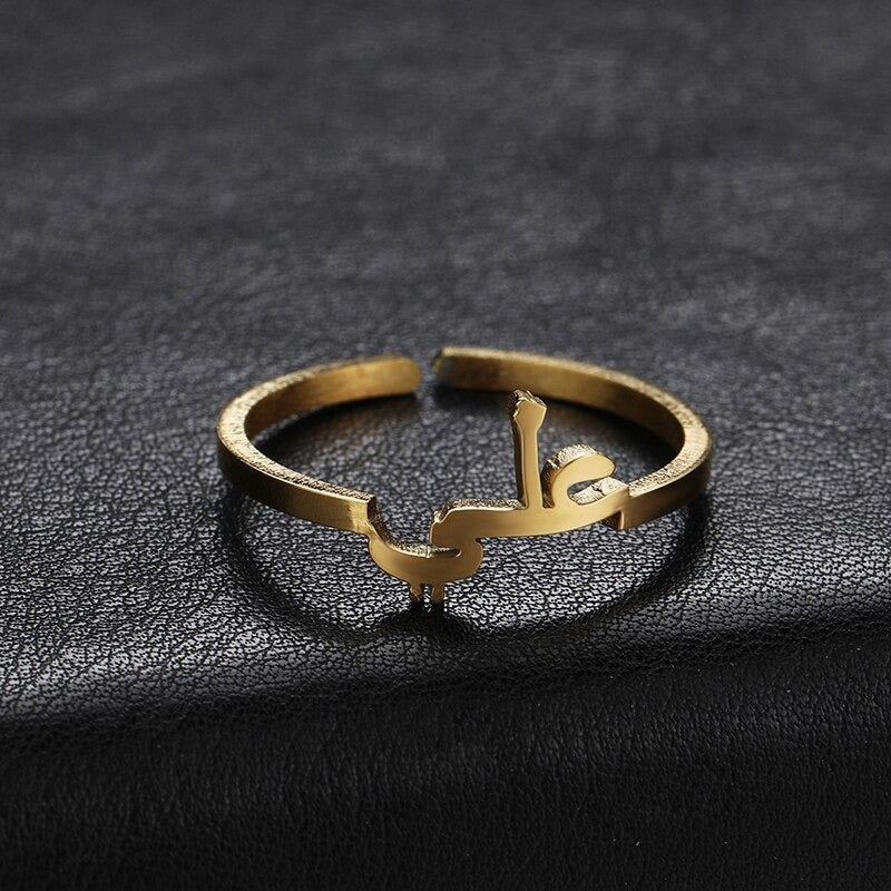 Personalised Arabic Name Ring – Locket Garage