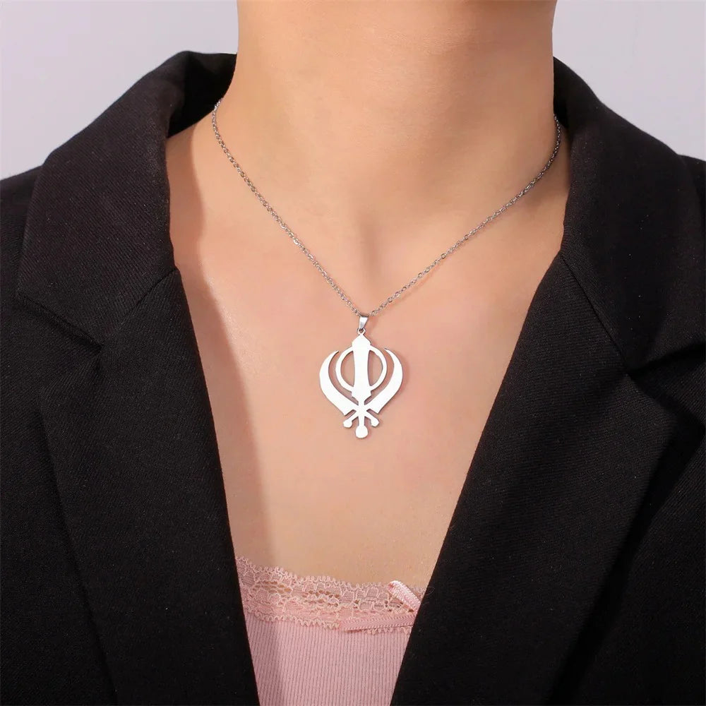 Khanda Sikh Pendant Necklace