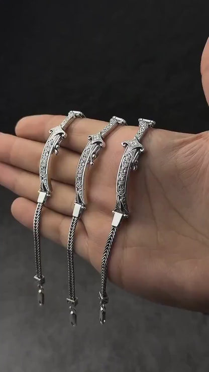 Premium Openable Zulfikar Bracelet – 925 silver plated  & 22 Carat Gold Plated