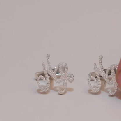 Make a bold, refined statement with our 22-carat gold-plated Initial Diamond Cufflinks.
