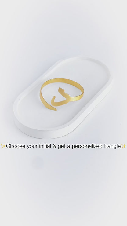 Personalised Arabic Alphabet Bangle – Elegant & Meaningful