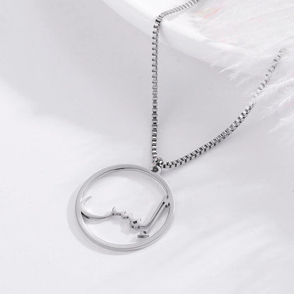 Personalised Arabic Name Circle Necklace
