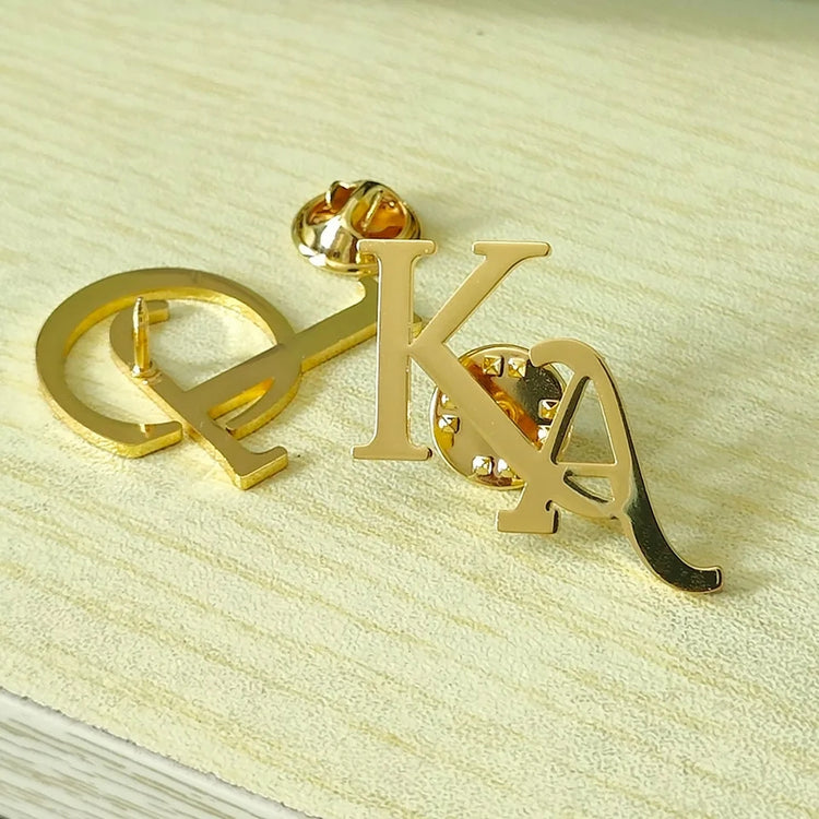 Personalised Double Initial Running Font Brooch