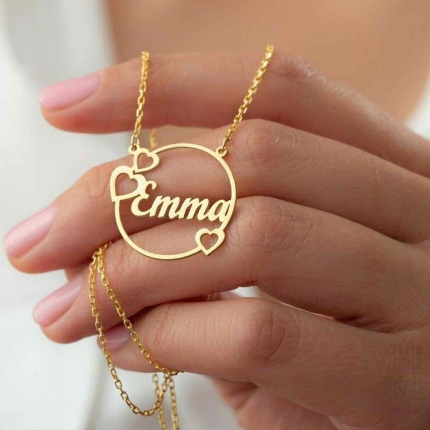 Forever in My Heart - Personalized Round Heart Necklace