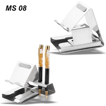 Personalized Metal Desk Organizer – Custom Engraved Phone Stand & Pen Holder