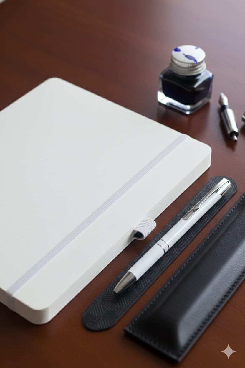 Premium A5 Leatherette Notebook & Matching Pen Gift Set