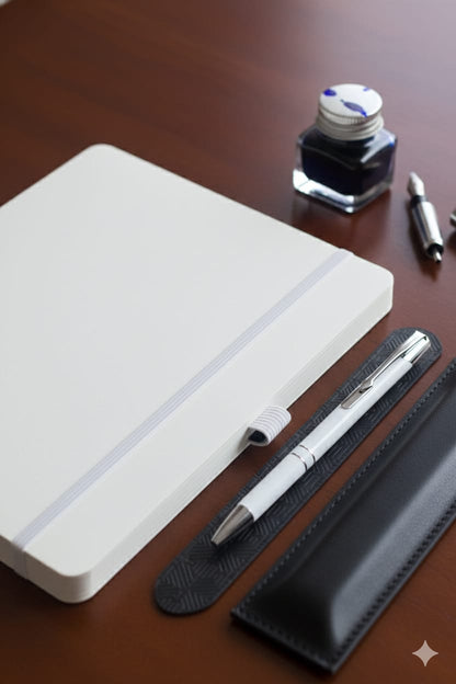 Premium A5 Leatherette Notebook & Matching Pen Gift Set
