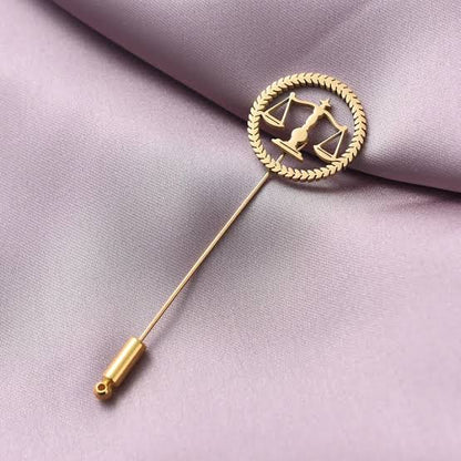 Golden Justice – Premium 22-Carat Plated Coat Pin