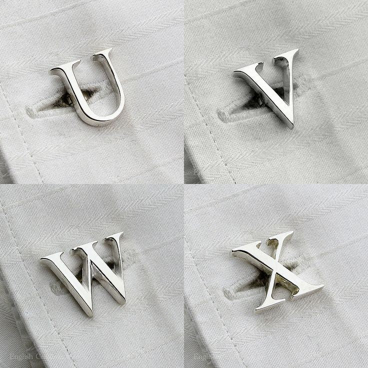 Single Alphabet Bold Font Cufflink