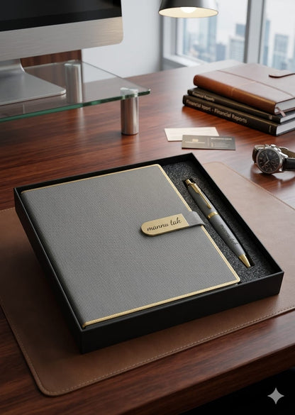Personalized Executive A5 Diary & Matching Pen Premium Gift Set