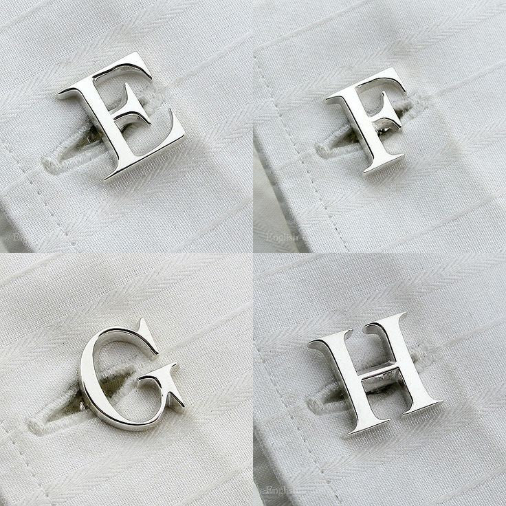 Single Alphabet Bold Font Cufflink