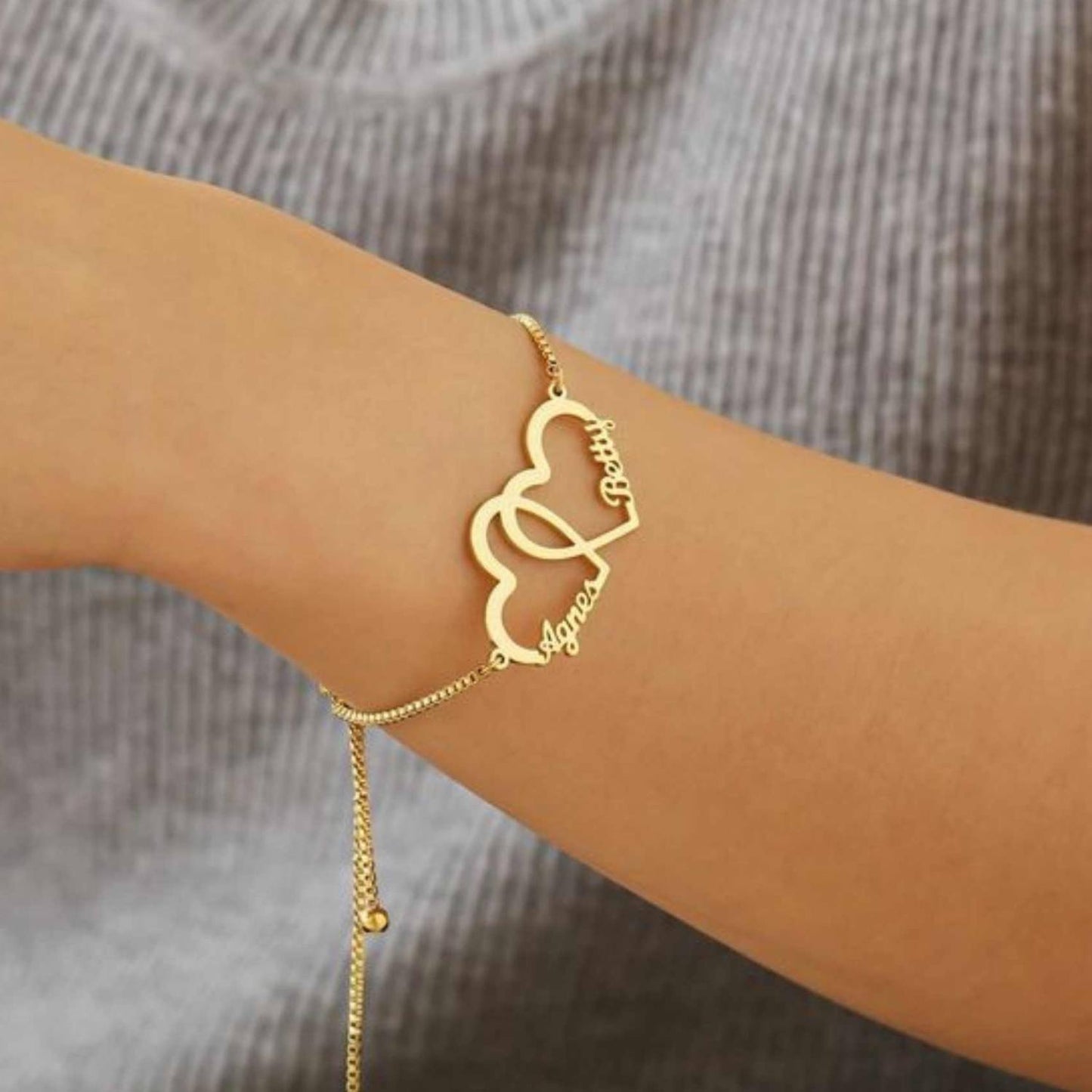 Personalized Name Bracelet – 22K Gold Plated, Anti-Tarnish Finish