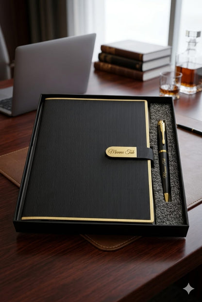 Personalized Executive A5 Diary & Matching Pen Premium Gift Set