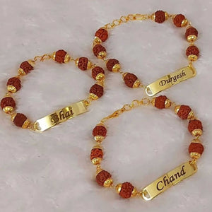 Customized Rakhi With Red Rudraksh