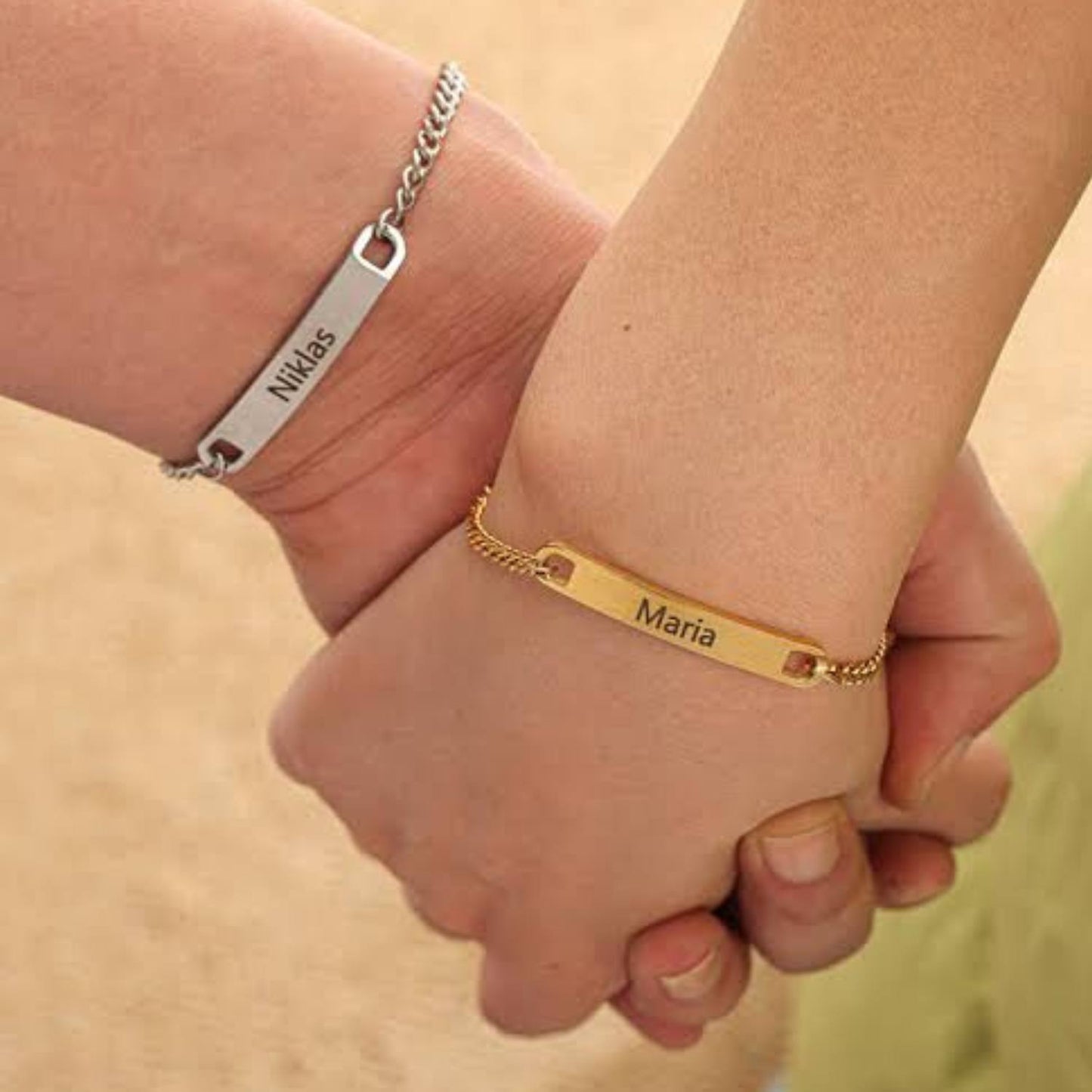 Timeless Couple Bracelets - Personalized, Anti-Tarnish Stainless Steel for Daily Style